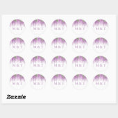 Sticker Rond Mariage Wisteria Wonder (Feuille)