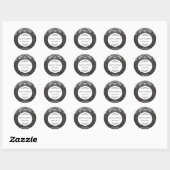 Sticker Rond Mariages de typographie de tableau noir (Feuille)