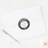 Sticker Rond Mariages de typographie de tableau noir (Enveloppe)