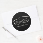 Sticker Rond Mariages infinis d'amour de signe de symbole (Enveloppe)