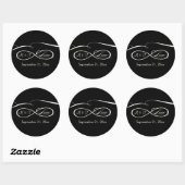 Sticker Rond Mariages infinis d'amour de signe de symbole (Feuille)