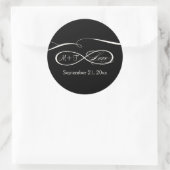 Sticker Rond Mariages infinis d'amour de signe de symbole (Sac)