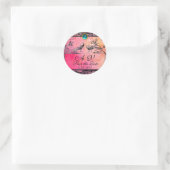 Sticker Rond MARIAGES INSÉPARABLES MONOGRAM noir blanc rouge ro (Sac)