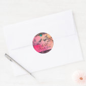 Sticker Rond MARIAGES INSÉPARABLES MONOGRAM noir blanc rouge ro (Enveloppe)