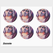 Sticker Rond Marie (Feuille)