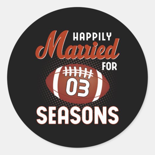 Sticker Rond Marié 3 ans Mariage (Devant)