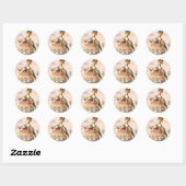 Sticker Rond Marie Antoinette et Pink Paris (Feuille)