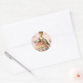 Sticker Rond Marie Antoinette et Pink Paris (Enveloppe)