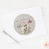 Sticker Rond Marie Antoinette Joyeux Noel Noël (Enveloppe)