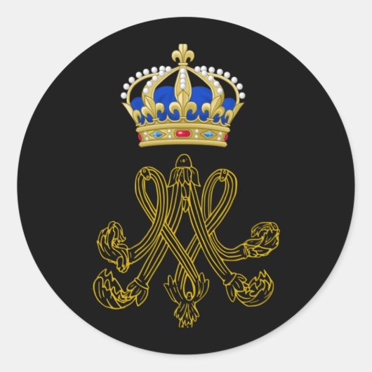 Sticker Rond Marie Antoinette Monogram (Devant)