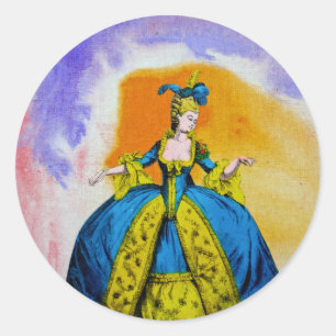 Sticker Rond Marie Antoinette par Michael Moffa