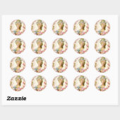 Sticker Rond Marie Antoinette Pastille du printemps (Feuille)