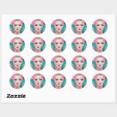 Sticker Rond Marie Antoinette Queen Bee (Feuille)