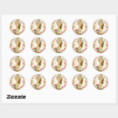 Sticker Rond Marie Antoinette Sceau Macarons Springtime (Feuille)
