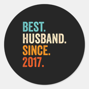 Sticker Rond Marié depuis 2017 8e Mariage