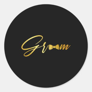 Sticker Rond Marié Et Mari De Chambre Et Mariage Correspondant