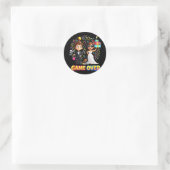 Sticker Rond Marié game-over bride mariage célibataire (Sac)