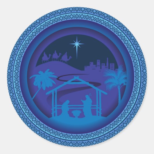 Sticker Rond marie joseph jesus (Devant)