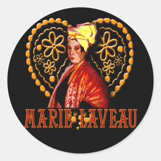 Sticker Rond Marie Laveau Voodoo Haute Priestesse (Devant)