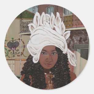 Sticker Rond Marie Laveaux dans le quartier français