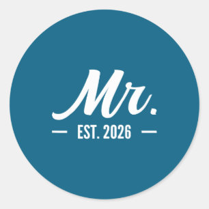 Sticker Rond Marié Monsieur Est Marié Mariage