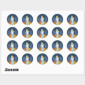 Sticker Rond Marie, Secours des Chrétiens (Feuille)