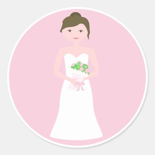 Sticker Rond Mariée (Devant)