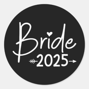 Sticker Rond Mariée 2025 Pour Mariage Ou Bachelorette