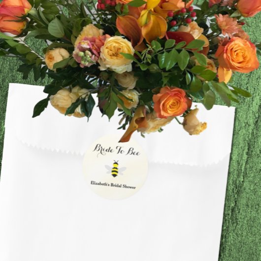 Sticker Rond Mariée à marier Baby Shower