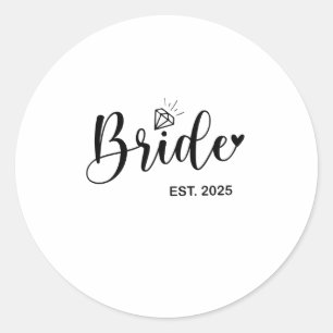 Sticker Rond Mariée Annonce de mariage de printemps 2025 Mariag