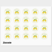 Sticker Rond Mariée au citron Main Squeeze (Feuille)