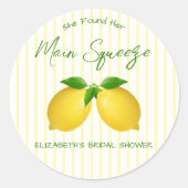 Sticker Rond Mariée au citron Main Squeeze (Devant)