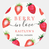 Sticker Rond Mariée aux fraises Fête de mariage (Devant)