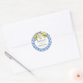 Sticker Rond MARIÉE CITRON COUP DE Foudre (Enveloppe)