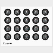 Sticker Rond Mariée Cyberpunk de Frankenstein (Feuille)