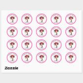 Sticker Rond Mariée dans une toute petite équipe de mariée Ente (Feuille)