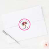 Sticker Rond Mariée dans une toute petite équipe de mariée Ente (Enveloppe)