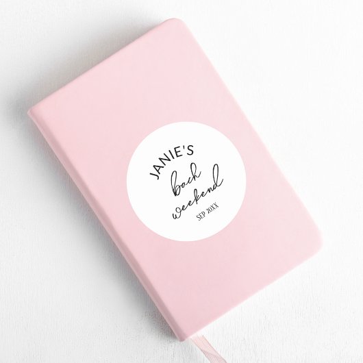 Sticker Rond Mariée d'aujourd'hui/Enterrement de vie de jeune f