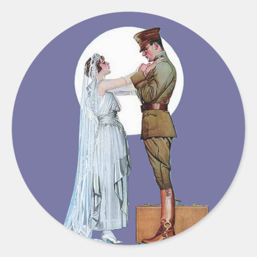 Sticker Rond Mariée de l'armée (Devant)