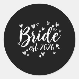 Sticker Rond Mariée Est 2026 Mariage Nouvellement Mariés Mariée