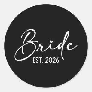 Sticker Rond Mariée est 2026 tenue assortie mariée marié en pré