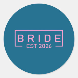 Sticker Rond Mariée est 2026 tenue de préparation assortie mari