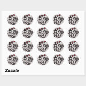 Sticker Rond Mariée et 2 e année (Feuille)