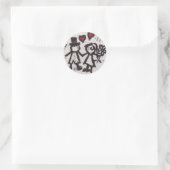 Sticker Rond Mariée et 2 e année (Sac)