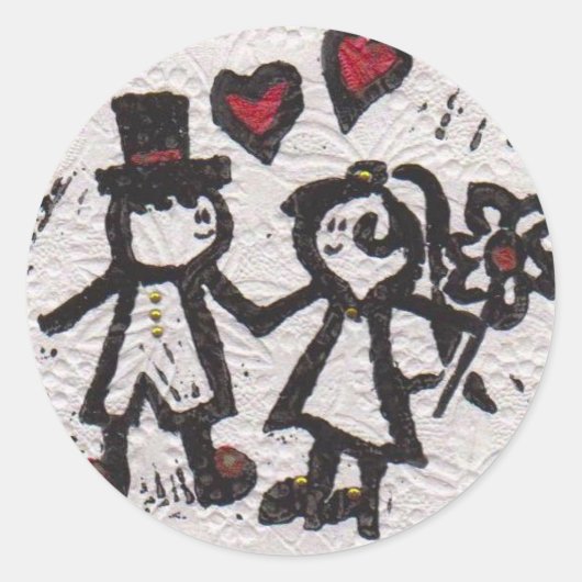 Sticker Rond Mariée et 2 e année (Devant)