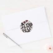 Sticker Rond Mariée et 2 e année (Enveloppe)