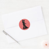 Sticker Rond Mariée et salle (Enveloppe)
