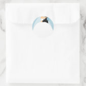 Sticker Rond Mariée et salle (Sac)