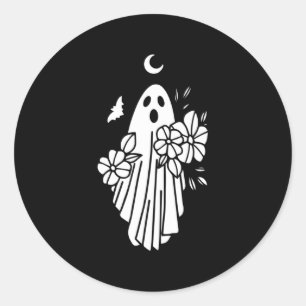 Sticker Rond Mariée fantôme Lazy Costume d'Halloween Amusant Es