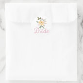 Sticker Rond Mariée florale (Sac)